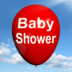 Image showing Baby Shower Balloon Shows Cheerful Festivities and Parties