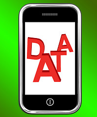 Image showing Data On Phone Shows Facts Information Knowledge