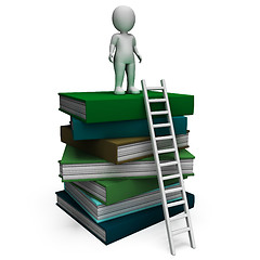 Image showing Student On Books Shows Educated