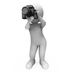 Image showing Digital Photo Character Shows Photographic Dslr And Photography