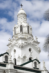 Image showing cathedral on plaza grande quito ecuador