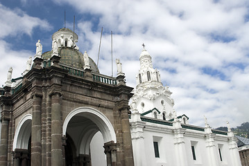 Image showing cathedral on plaza grande quito ecuador