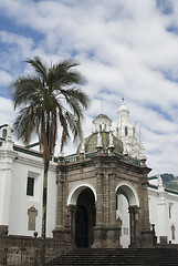 Image showing cathedral on plaza grande quito ecuador