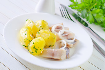 Image showing potato and herring