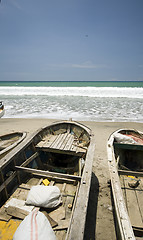 Image showing fishing boats on the pacific ocean ecuador