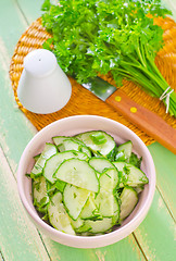 Image showing salad with cucumbers