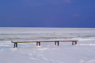 Image showing winter: bench