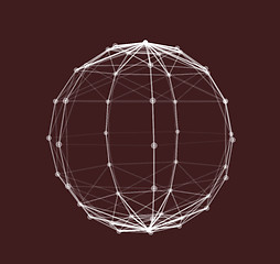 Image showing Wireframe Polygonal Element vector illustration