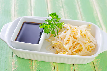 Image showing sprouts and soy sauce