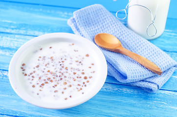 Image showing buckwheat with milk