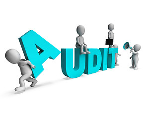 Image showing Audit Characters Shows Auditors Auditing Or Scrutiny