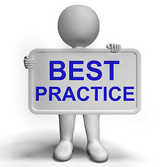 Image showing Best Practice Sign Showing Most Efficient Procedures