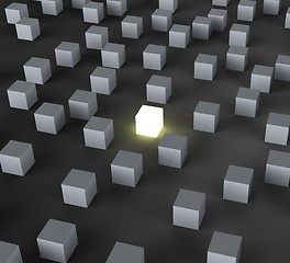 Image showing Unique Illuminated Block Shows Standing Out