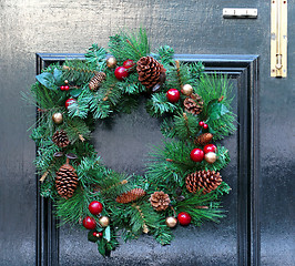 Image showing Wreath at Door