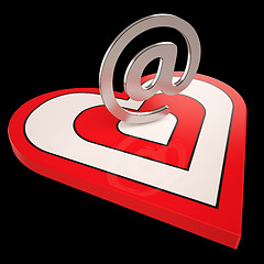 Image showing Heart E-mail Shows Valentines Electronic Letter Mail
