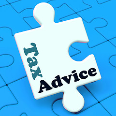 Image showing Tax Advice Puzzle Shows Taxation Irs Help