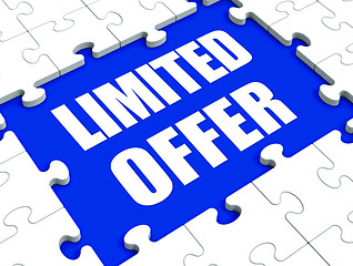 Image showing Limited Offer Puzzle Shows Deadline Product Promotion