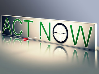 Image showing Act Now Shows Urgency To Communicate Fast