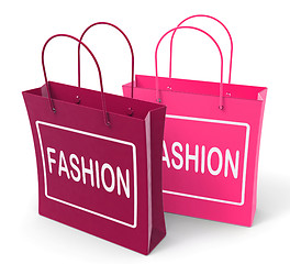 Image showing Fashion Bags Represent Fashionable and Trendy Products
