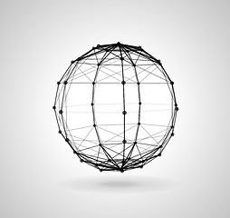 Image showing Wireframe Polygonal Element vector illustration