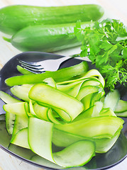 Image showing salad with cucumber