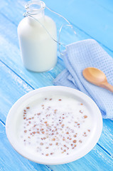 Image showing buckwheat with milk