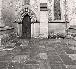 Image showing door southwark  cathedral in london england old  construction an