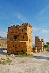 Image showing and the roman temple history pamukkale    old construction in as