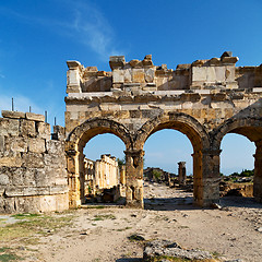 Image showing and the roman temple history pamukkale    old construction in as