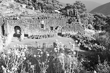 Image showing  ruins stone and theatre in  antalya  arykanda turkey asia sky a