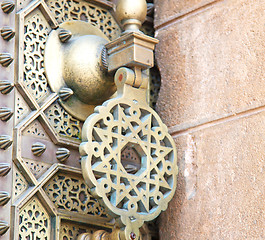 Image showing knocker in morocco africa old and history