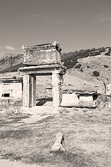 Image showing and the roman temple history pamukkale    old construction in as