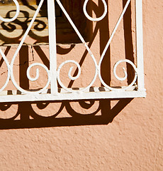 Image showing  window in morocco africa and old construction wal brick histori