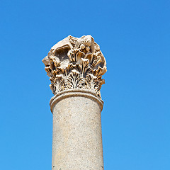 Image showing column in old  temple and theatre in ephesus   antalya turkey as