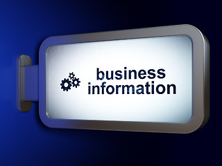 Image showing Business concept: Business Information and Gears on billboard background