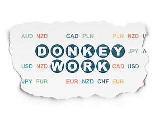 Image showing Finance concept: Donkey Work on Torn Paper background