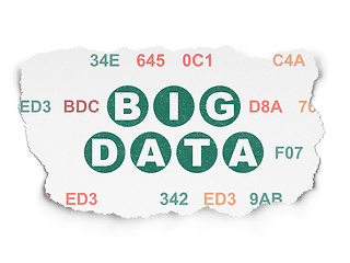 Image showing Information concept: Big Data on Torn Paper background