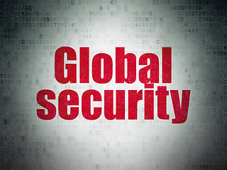 Image showing Safety concept: Global Security on Digital Paper background