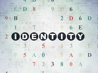 Image showing Safety concept: Identity on Digital Paper background