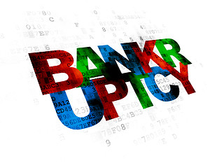 Image showing Finance concept: Bankruptcy on Digital background
