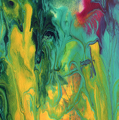 Image showing Abstract acrylic and watercolor painted background