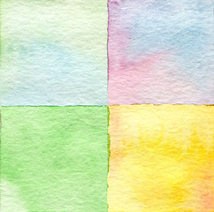 Image showing Abstract  square watercolor painted background