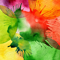 Image showing Abstract watercolor painted background