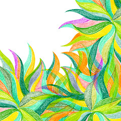 Image showing Abstract color pencil draw background