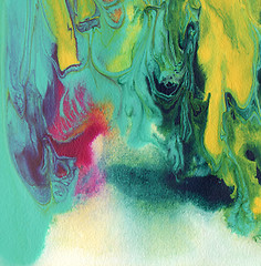 Image showing Abstract acrylic and watercolor painted background