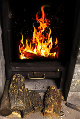 Image showing fire in hearth
