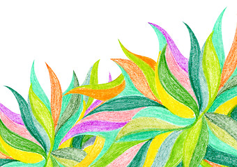 Image showing Abstract color pencil draw background