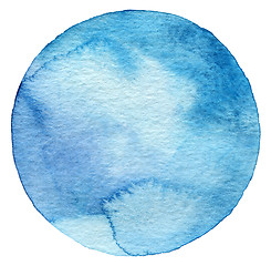 Image showing Abstract watercolor circle painted background