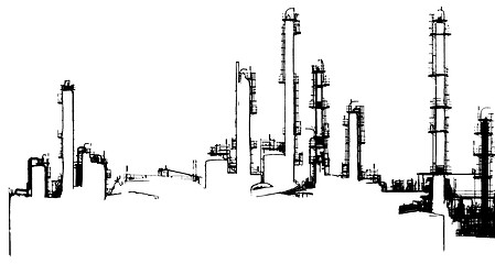 Image showing Oil refinery illustration