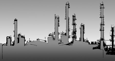 Image showing Oil refinery illustration